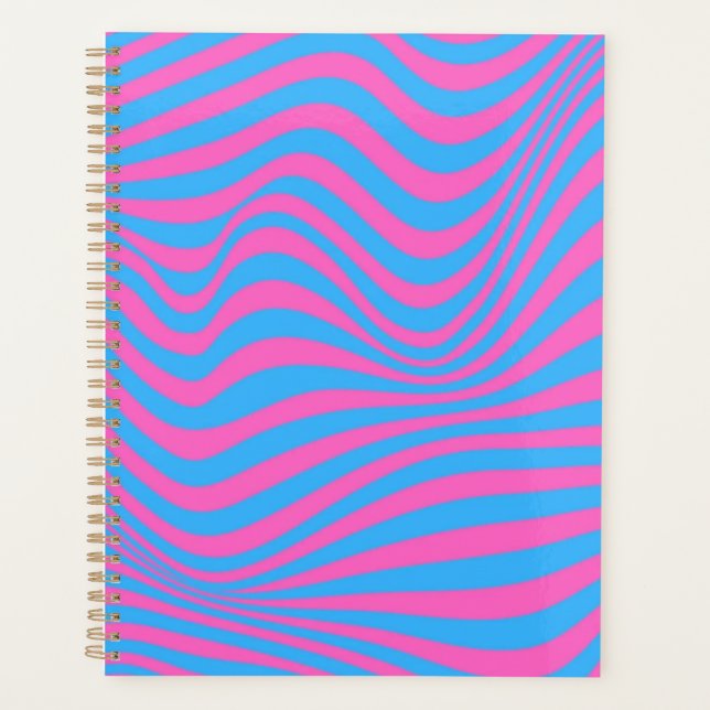 Wavy Optical Illusion Muster Planer (Vorderseite)