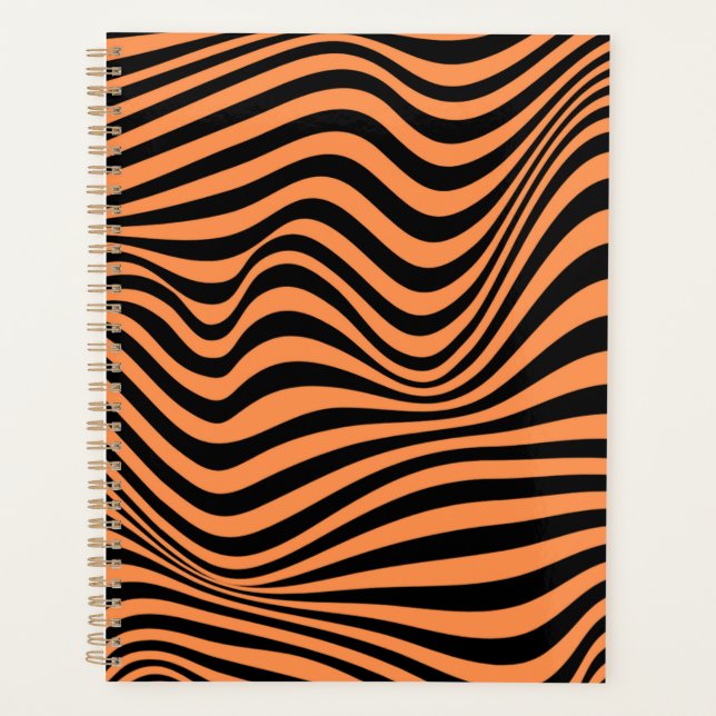 Wavy Optical Illusion Muster Planer (Vorderseite)