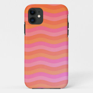 Wavy Orange und Rosa Streifen Case-Mate iPhone Hülle