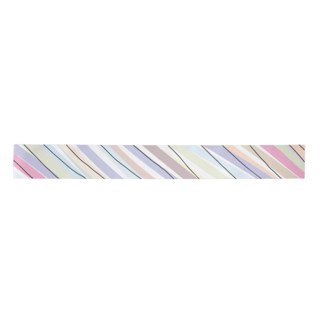Wavy Pastel Colors Satinband (Vorderseite)