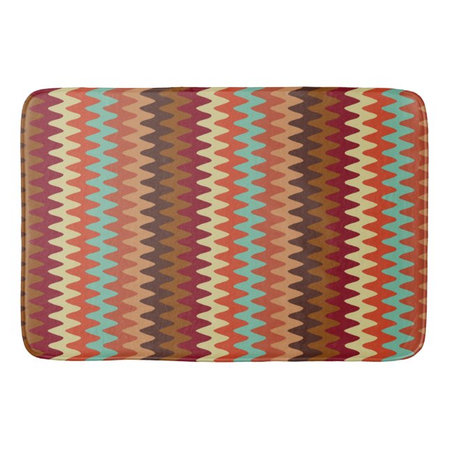 Wavy Pattern Sedona Südwest Bath Mat Badematte (Vorderseite)