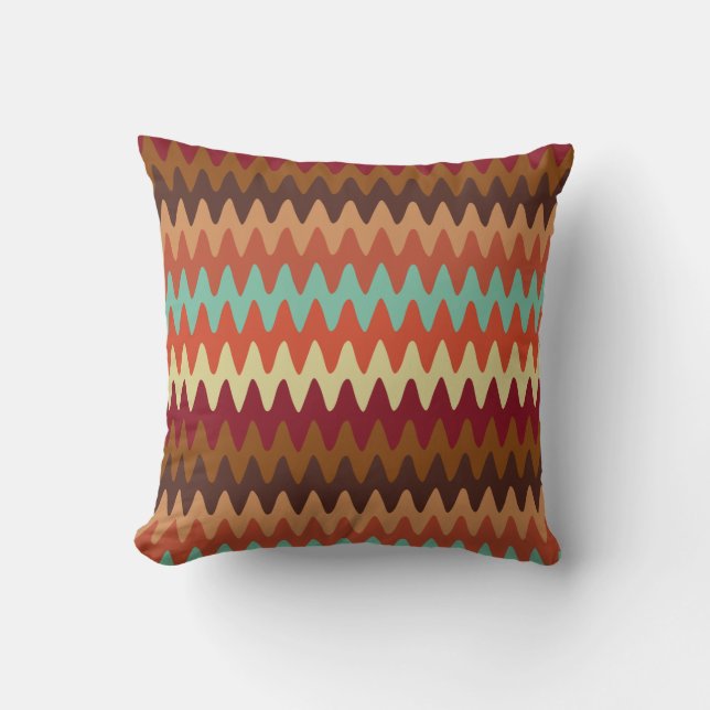 Wavy Pattern Sedona Südwest Kissen (Vorderseite)