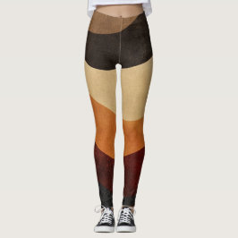 🌈 Wavy Pattern - Warm & Nostalgic 🎨 Leggings