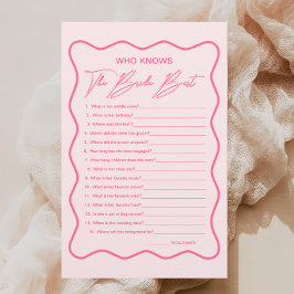 Wavy Pink Brautparty, das die Braut am besten kenn