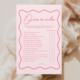 Wavy Pink Brautparty über unter dem Spiel