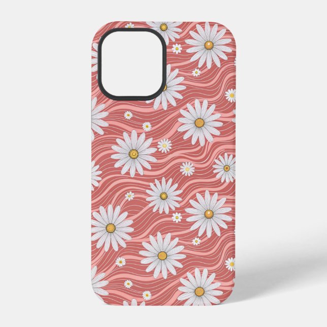 Wavy Pink Daisies iPhone Hülle (Rückseite)