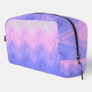 Wavy Pink Lila Abstrakte Toilettenbeutel Waschbeutel