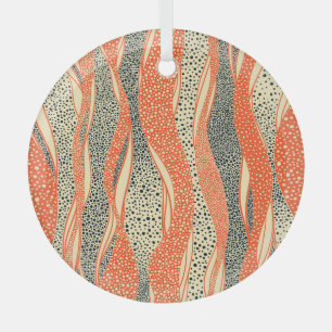 Wavy Polka Punkt, von Hand gezeichnet Muster. Ornament Aus Glas