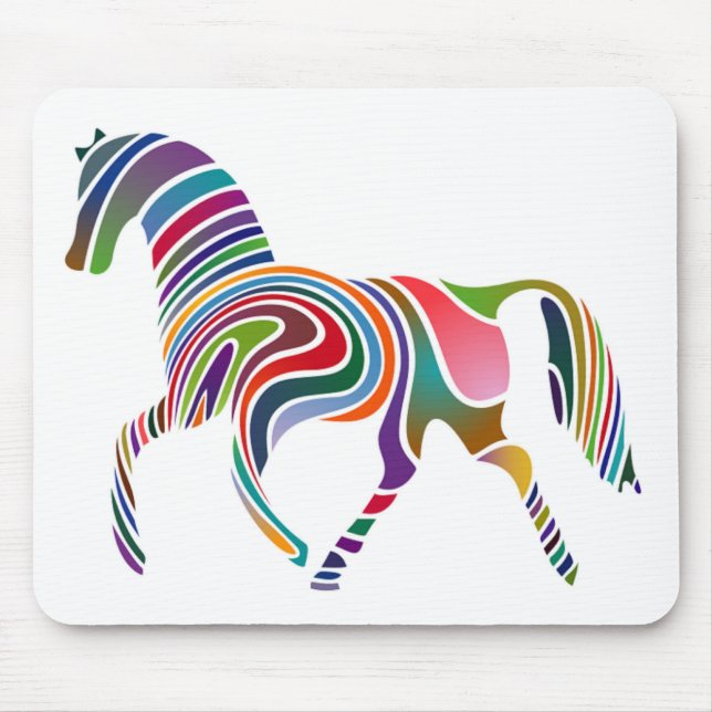 WAVY RAINBOW HORSE MOUSEPAD (Vorne)