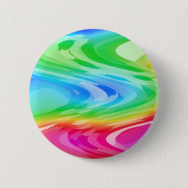Wavy Rainbow Pattern Button