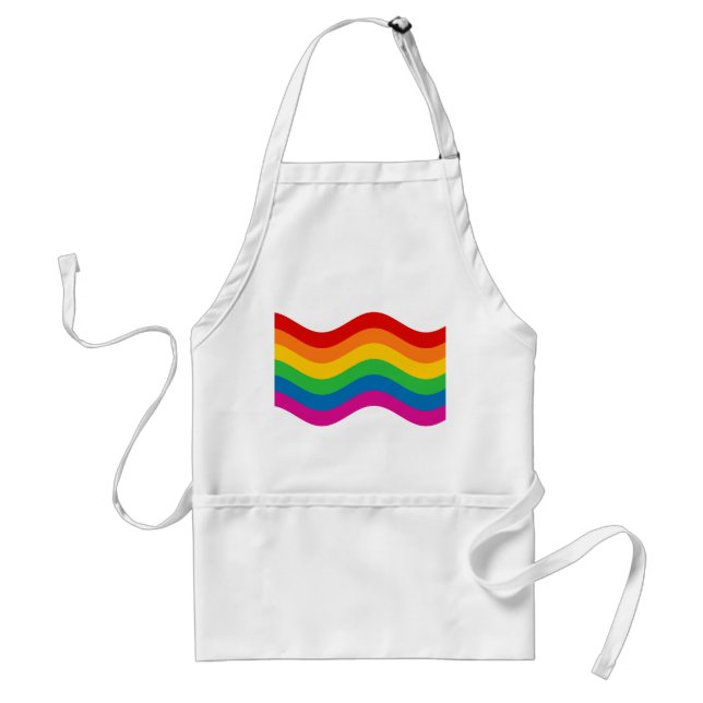 Wavy Rainbow Stripes Schürze (Vorne)