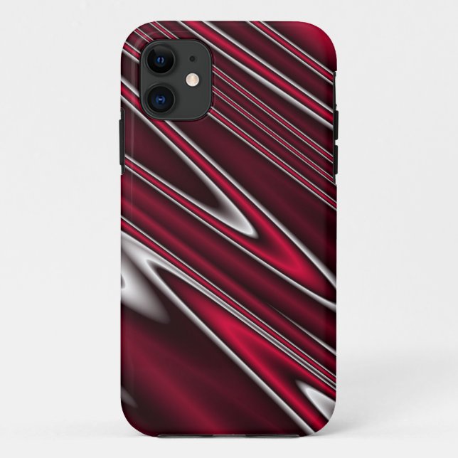 Wavy Red Case-Mate iPhone Hülle (Rückseite)
