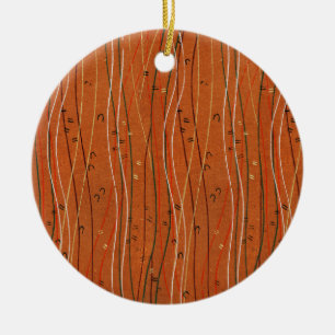 Wavy Red Stripes japanisch Abstrakt Keramik Ornament