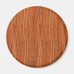 Wavy Red Stripes japanisch Abstrakt Magnet