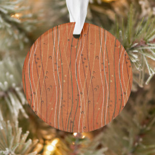 Wavy Red Strips: Moderne japanische Abstrakte Kuns Ornament