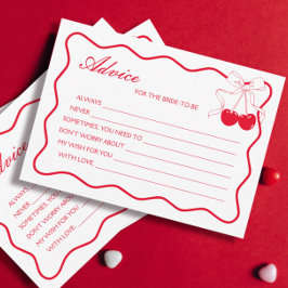 Wavy Red Valentines Brautparty Advisor Card Einladung