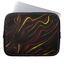 Wavy rote goldene lange Striche auf dunklem Hinter