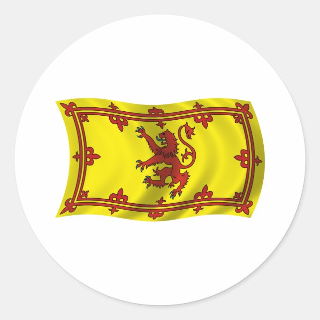 Wavy Scotland Flag Runder Aufkleber (Vorderseite)
