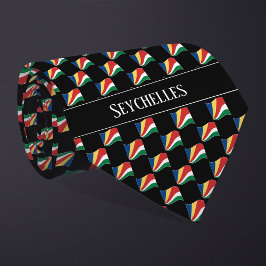Wavy Seychelles Flag Pattern Krawatte
