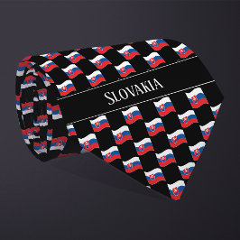 Wavy Slovakia Flag Pattern Krawatte