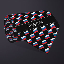 Wavy Slovenia Flag Pattern Krawatte