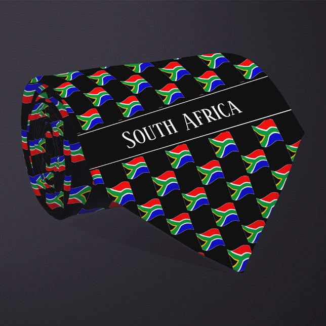 Wavy South Africa Flag Pattern  Krawatte (Von Creator hochgeladen)