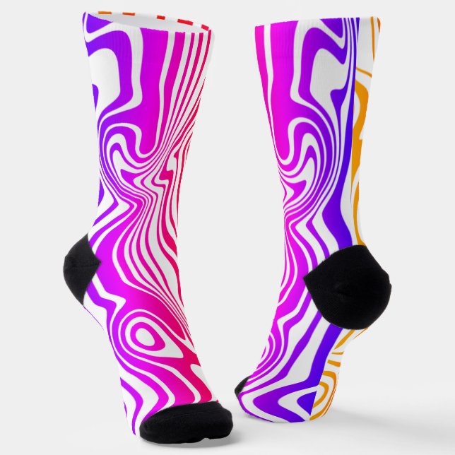 Wavy Strip Colour Socks Socken (Gewinkelt)