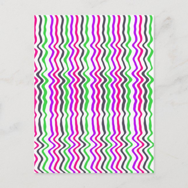 Wavy Stripe 2014 Postkarte (Vorderseite)