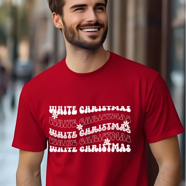 Wavy Text White Christmas T-Shirt (Von Creator hochgeladen)