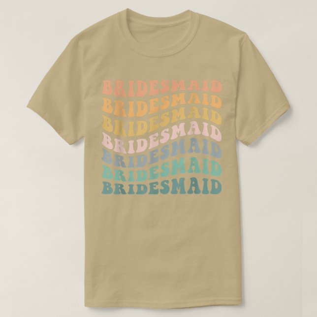 Wavy Trauzeugin Bridge zu Bridesmaid Bachelor T-Shirt (Design vorne)
