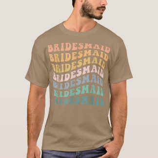Wavy Trauzeugin Bridge zu Bridesmaid Bachelor T-Shirt