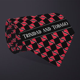 Wavy Trinidad and Tobago Flag Pattern Krawatte