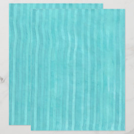 Wavy Türkis und Aquamarine Wavy Lines Scrapbook Pa