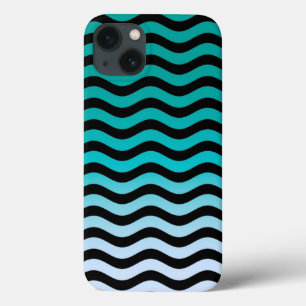 Wavy Turquoise Stripes Case-Mate iPhone Hülle
