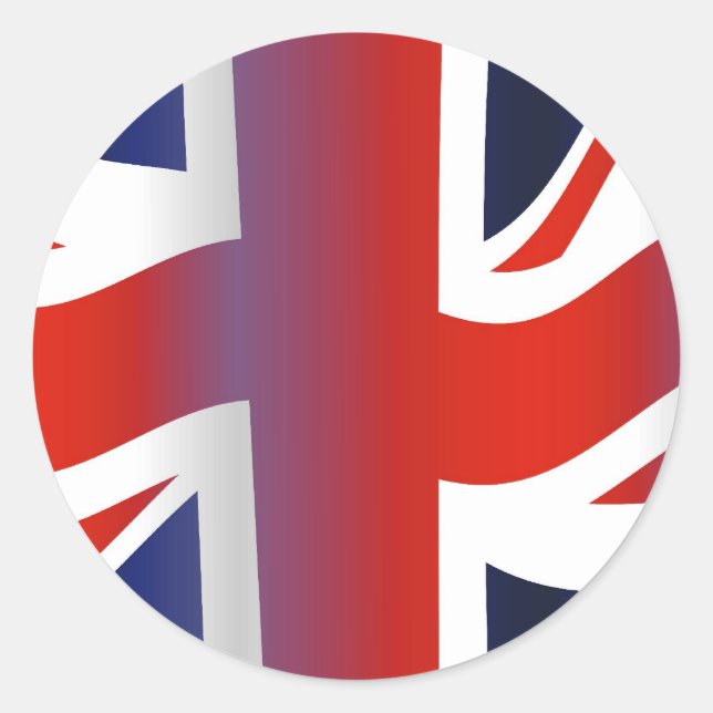 Wavy UK Runder Aufkleber (Vorderseite)