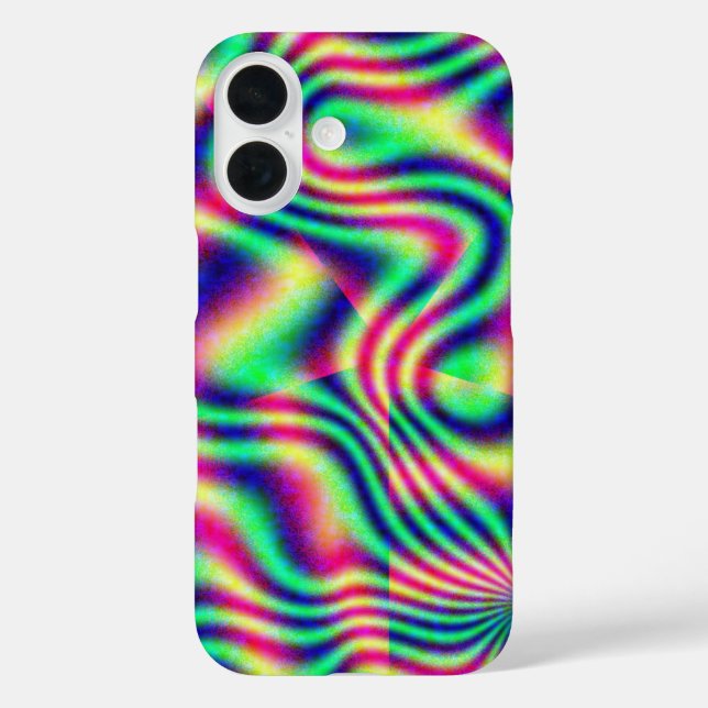 Wavy Vaporwave Retro Glow Case-Mate iPhone Hülle (Rückseite)