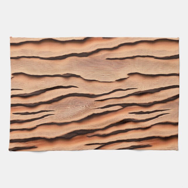 Wavy Wood‑Grain Pattern  Geschirrtuch (Horizontal)