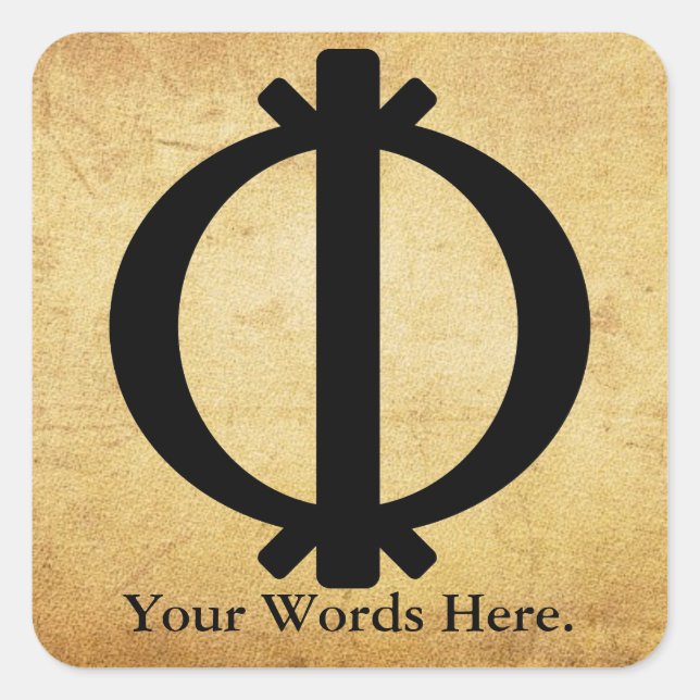 Wawa Aba | Symbol der Härte und Widerstandsfähigke Quadratischer Aufkleber (Vorderseite)