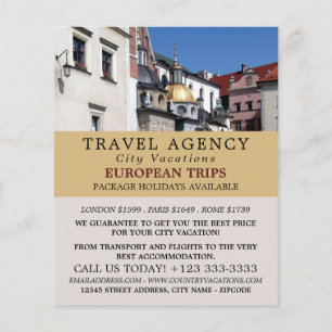 Wawel Cathedral, Krakau, Reiseagentur Werbung Flyer