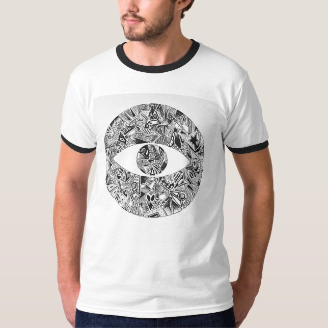 Wax Clothing Alien Eye Old School Hip Hop T - Shir T-Shirt (Vorderseite)