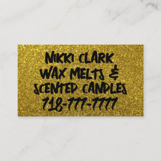 WAX MELTS & CANDLES GLITZER CUSTOM BUSINESS CARDS VISITENKARTE