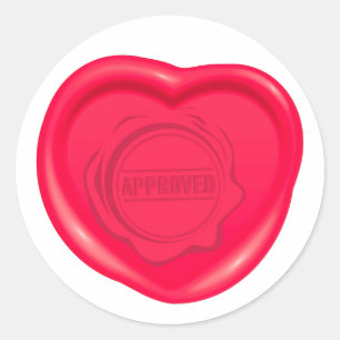 Wax Siegel Liebhaber Runder Aufkleber