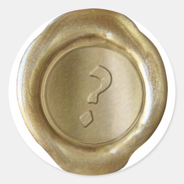 Wax Siegel Monogram - Gold - Artistic ? - Runder Aufkleber (Vorderseite)