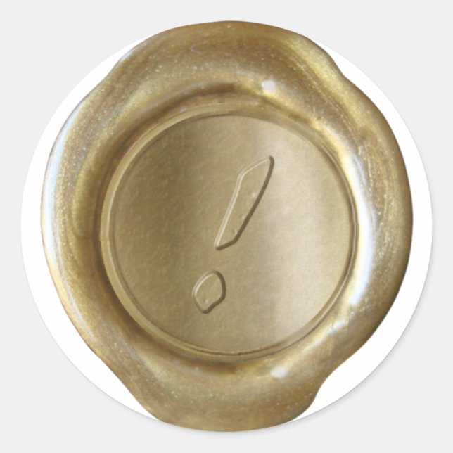 Wax Siegel Monogram - Gold - Artistic ! - Runder Aufkleber (Vorderseite)