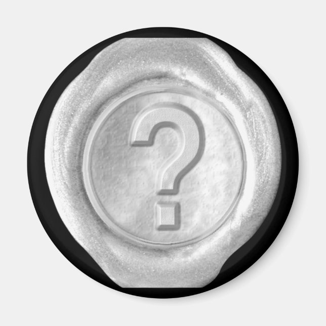 Wax Siegel Monogram Magnet - Silver - Bold Style - (Vorne)