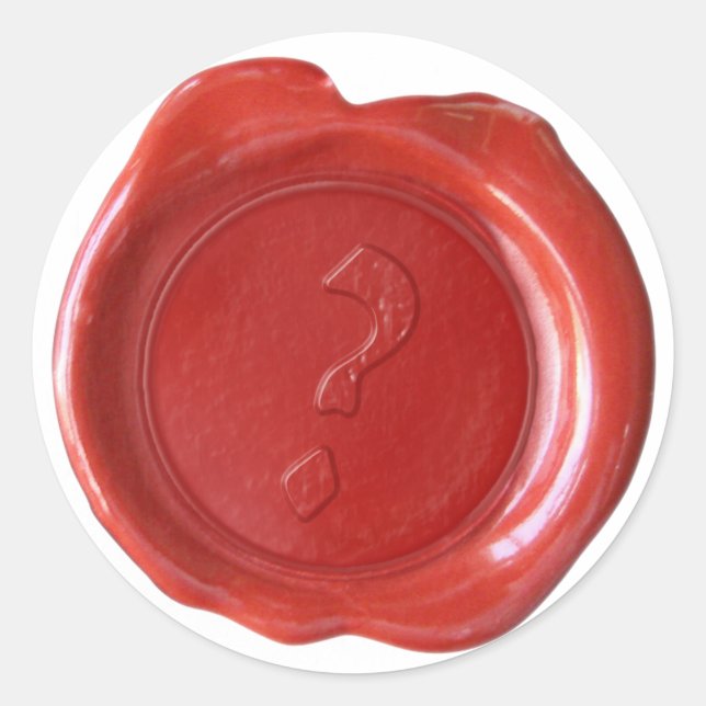 Wax Siegel Monogram - Rot - Künstlerisch ? - Runder Aufkleber (Vorderseite)