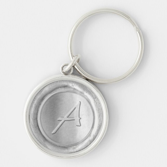 Wax Siegel Monogram - Silver - Artistic A - - Schlüsselanhänger (Vorne)