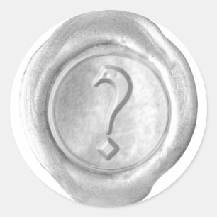 Wax Siegel Monogram - Silver - Old English ? - Runder Aufkleber