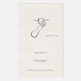 Wax Stamp Ex Libris Bookplate -Library Label  Rechteckiger Aufkleber