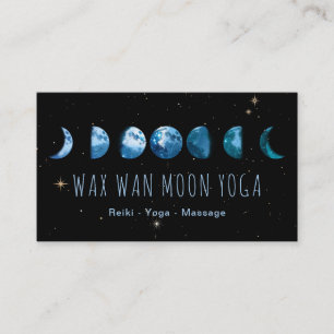 *~* Wax Wan Stars AQUAMARINEN BLAU Mondmond Phasen Visitenkarte